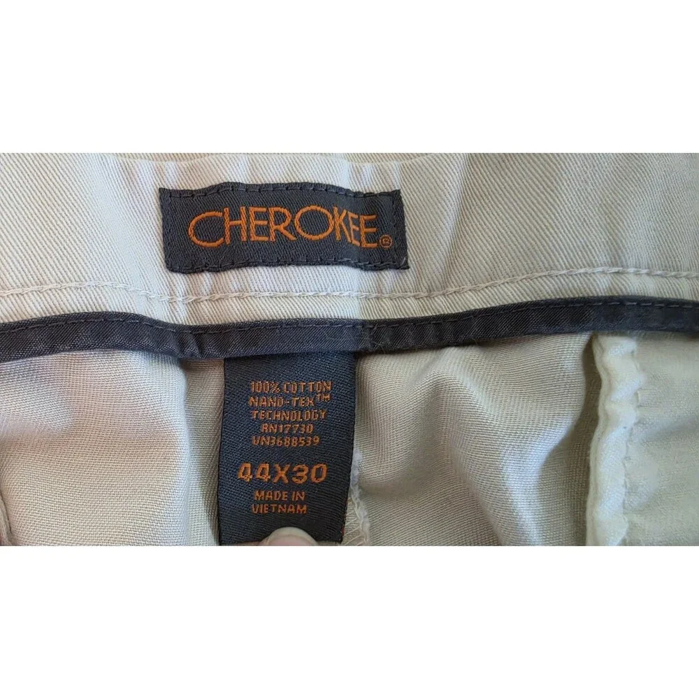 Cherokee Men's Beige 100% Cotton Pants Size 44X30 READ Description